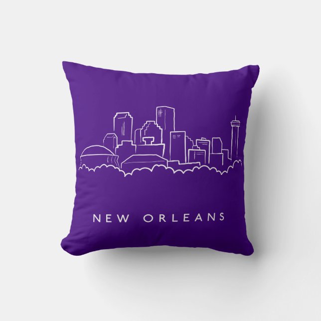 New Orleans stadshorisont Kudde (Framsida)