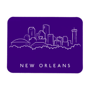 New Orleans stadshorisont Magnet