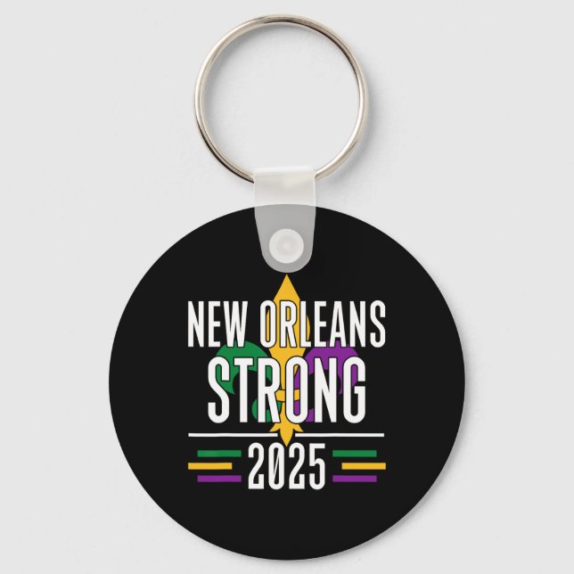 New Orleans Stark 2025 Enhets Fleur De Lis Mardi G Nyckelring (Framsida)
