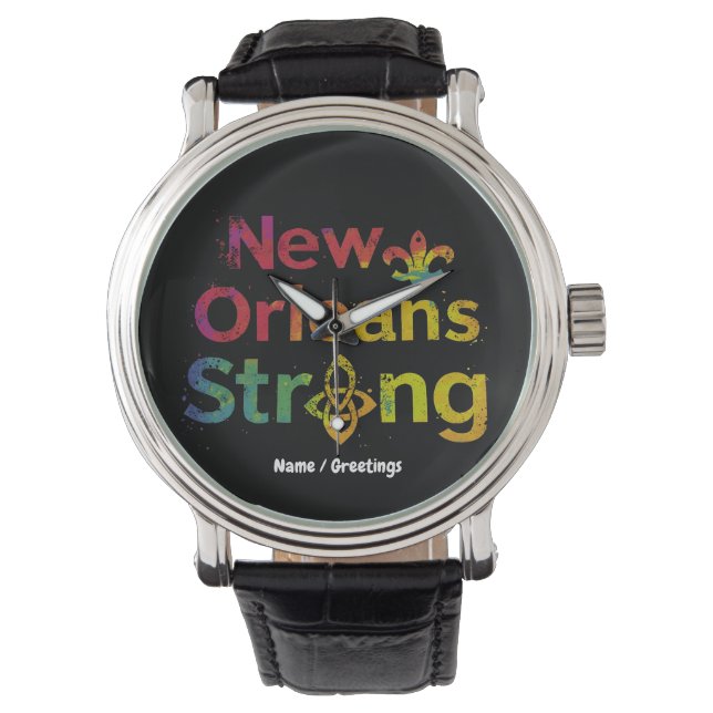 New Orleans Stark Inspirerande NOLA Stolthet  Armbandsur (Framsida)