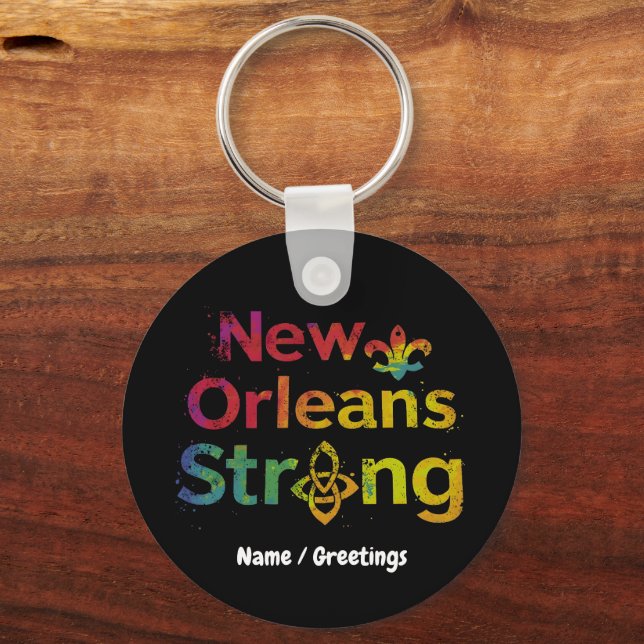 New Orleans Stark Inspirerande NOLA Stolthet  Nyckelring (Framsida)
