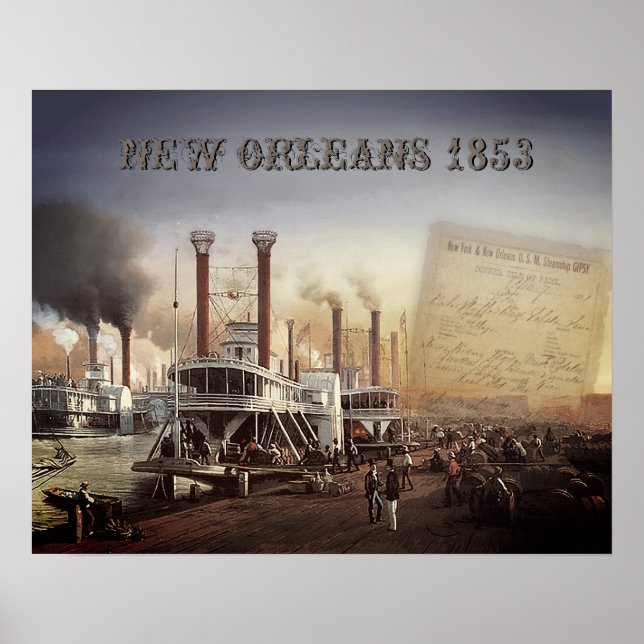 New Orleans Steamboat Poster (Framsidan)