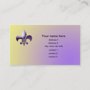 New Orleans stil Fleur de Lys Visitkort