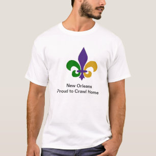 New Orleans. Stolt att krypa hem- manar Tshirt Tee