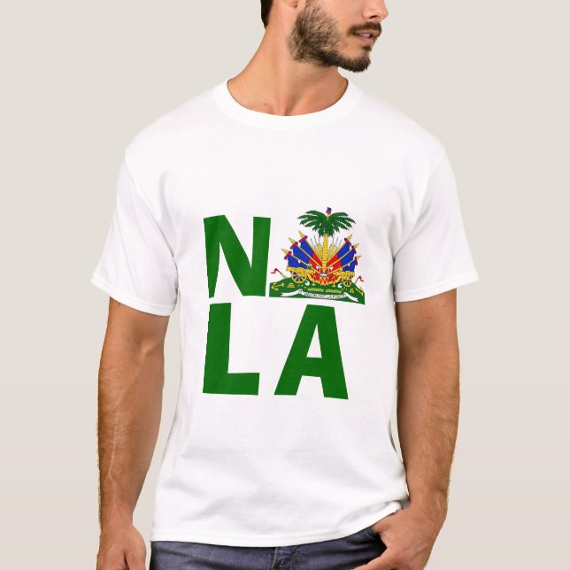NEW ORLEANS STÖTTAR HAITI T-SHIRT (Framsida)