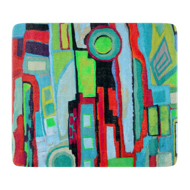 New Orleans Street 6 x 7 Deco Glasskärbräda (Framsidan)