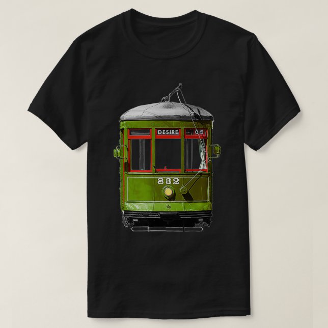 New Orleans Street Car  T Shirt (Design framsida)