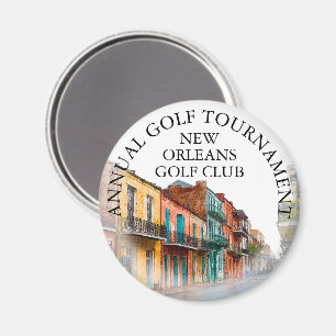 New Orleans Street Golf Club Tournament Anpassad Magnet
