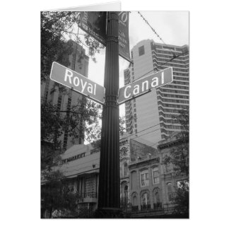 New Orleans Street Sign Hälsningskort