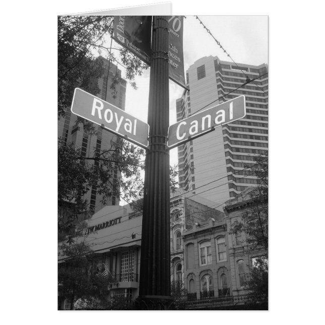 New Orleans Street Sign Hälsningskort (Framsidan)