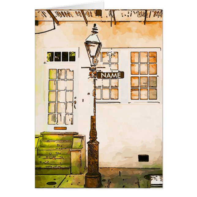 New Orleans Street Sign, redigera namn Hälsningskort (Framsidan)