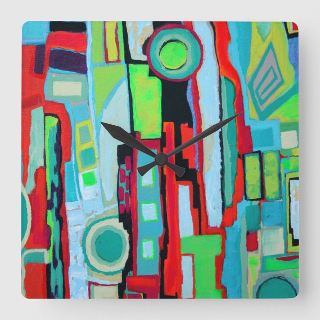 New Orleans Street Wall Clock Fyrkantig Klocka (Framsida)