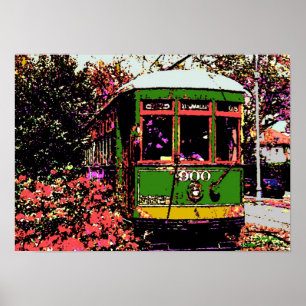 New Orleans Streetcar Fauvist Färg Poster