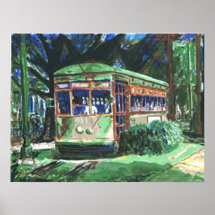 New Orleans Streetcar-målning Poster