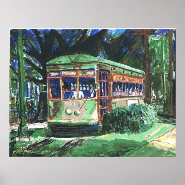New Orleans Streetcar-målning Poster (Framsidan)