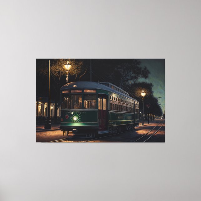 New Orleans Streetcar, New Orleans, NOLA Canvastryck (Framsida)