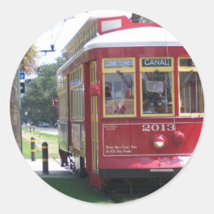 New Orleans Streetcar Runt Klistermärke
