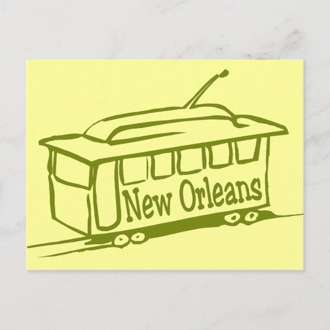 New Orleans Streetcar Vykort (Framsida)
