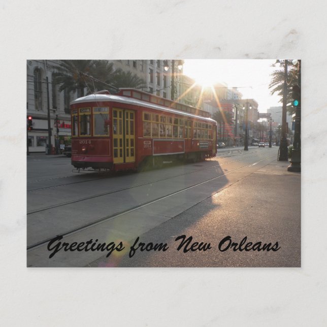 New Orleans Streetcar-vykort Vykort (Framsida)