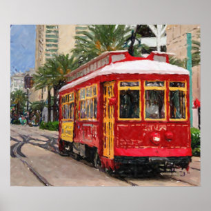 New Orleans Streetcartryck Poster