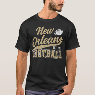 New Orleans stressad fotbollslag fan sport retro T Shirt
