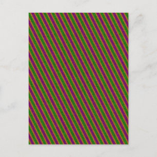 New Orleans Stripe Glitter Vykort
