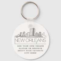 New Orleans Stylized Skyline | Anpassningsbar Slog