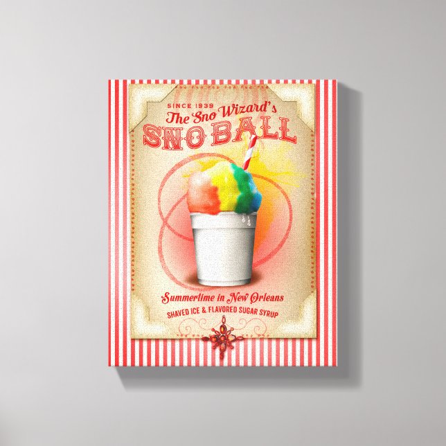 New Orleans Summertime Snowball Canvastryck (Framsida)
