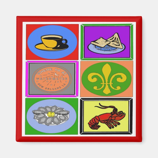 New Orleans Symbols Magnet (Framsidan)