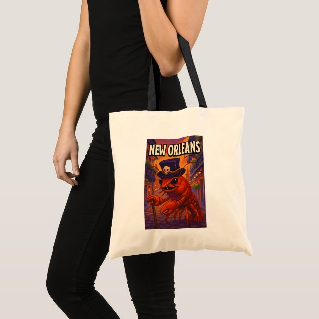 New Orleans-tema Crawfish Voodooman Tygkasse (Framsida (produkt))