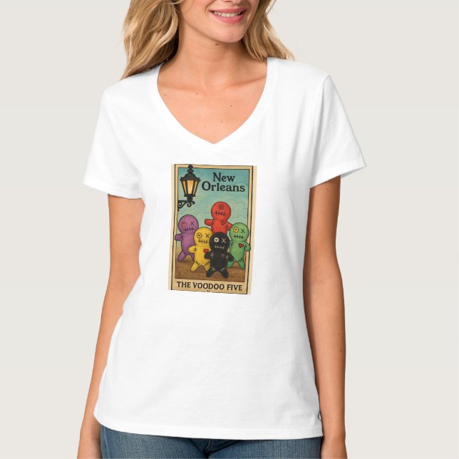 New Orleans Themed design called, "The Voodoo V " T Shirt (Framsida)