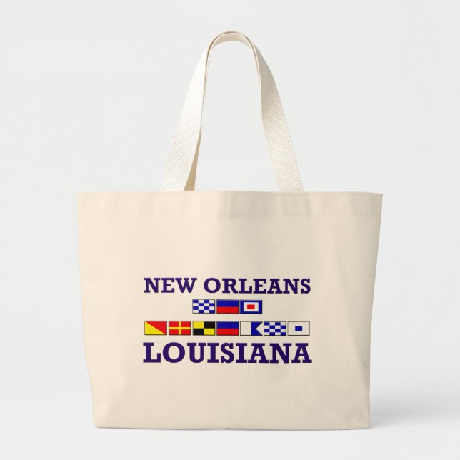 New Orleans Tote Bag Jumbo Tygkasse (Framsidan)