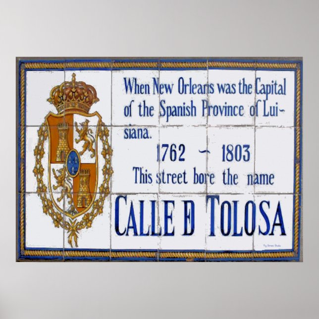 New Orleans Toulouse St Tile Mural Poster (Framsidan)