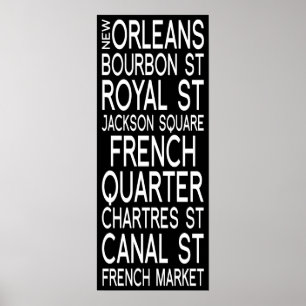 New Orleans Typografi Poster