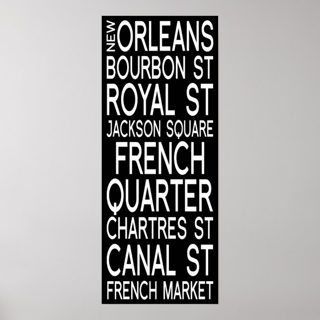 New Orleans | Typografi Poster (Framsidan)