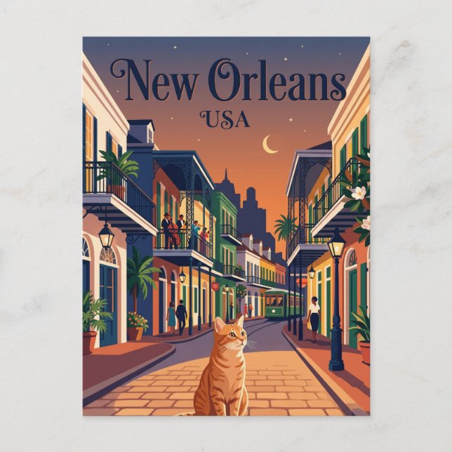 New Orleans USA Vykort (Framsida)