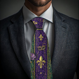New Orleans utsmyckade Fleur-de-lis-motiv arv  Slips