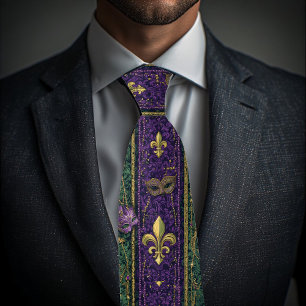 New Orleans utsmyckade Fleur-de-lis-motiv arv Slips