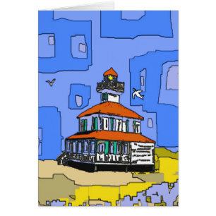 New Orleans Väster End Lighthouse Hälsningskort
