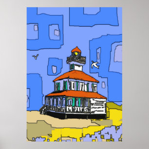 New Orleans Väster End Lighthouse Poster