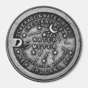 New Orleans vatten mäter locket Magnet