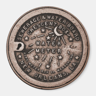 New Orleans vatten mäter täcker Magnet