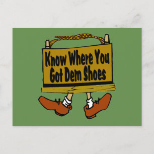 New Orleans vet var du Har Dem Shoes. Vykort