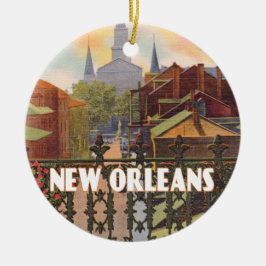 New Orleans vintageplats Julgransprydnad Keramik
