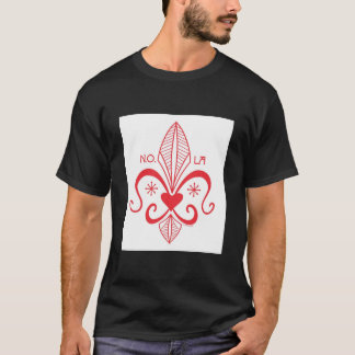 New Orleans Voodoo Fleur de Lis RÖD T-shirt