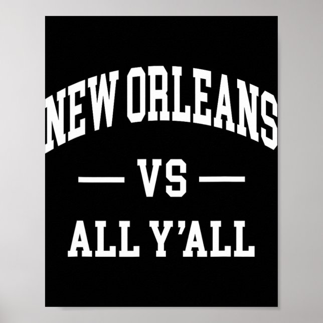 New Orleans Vs All Y'all - Retrodesign - Klick Poster (Framsidan)