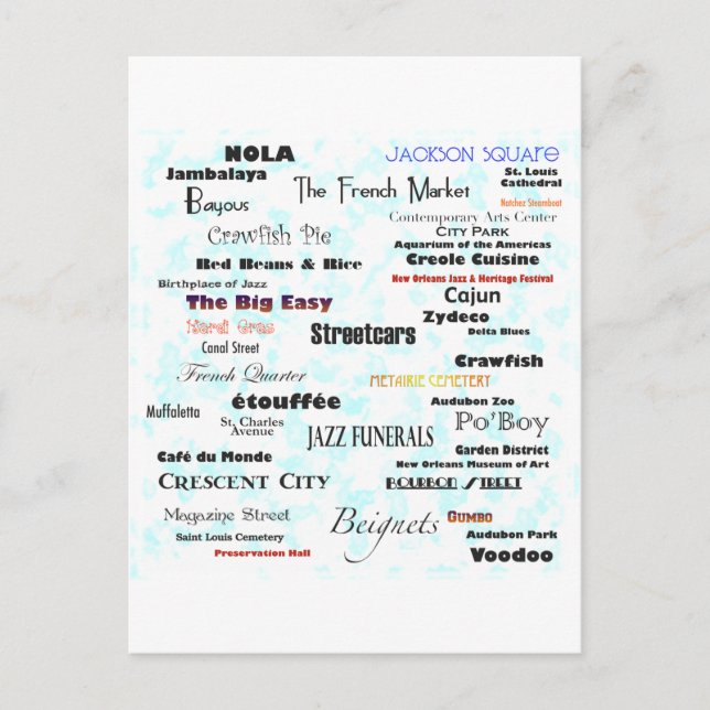 New Orleans Vykort (Framsida)