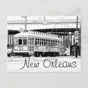 New Orleans vykort - Trolleybil