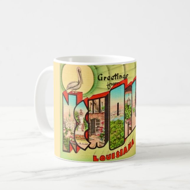 New Orleans vykortsmugg Kaffemugg (Framsida vänster)