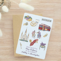 New Orleans Watercolor Bröllop